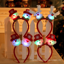 Christmas Headband with Flashlight Christmas Decorations Gifts Hair Clips Antler Headbands New Year Decoration Santa Headband